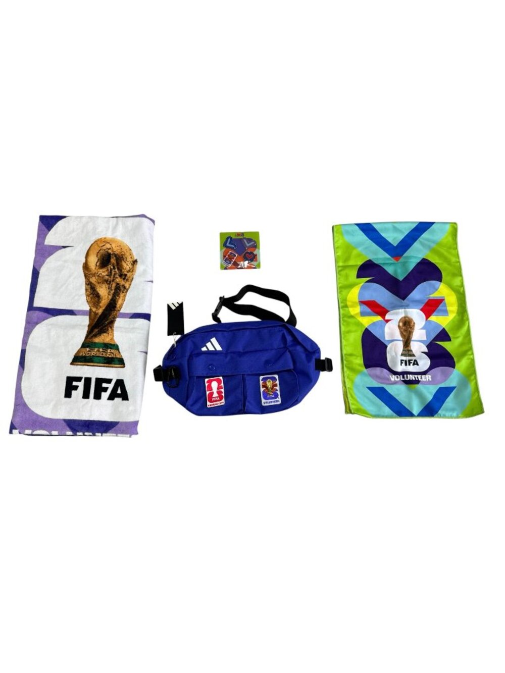 FIFA 2026 Volunteer Bundle: Blue Adidas Waist Bag, One Towel, Pin Set World Cup